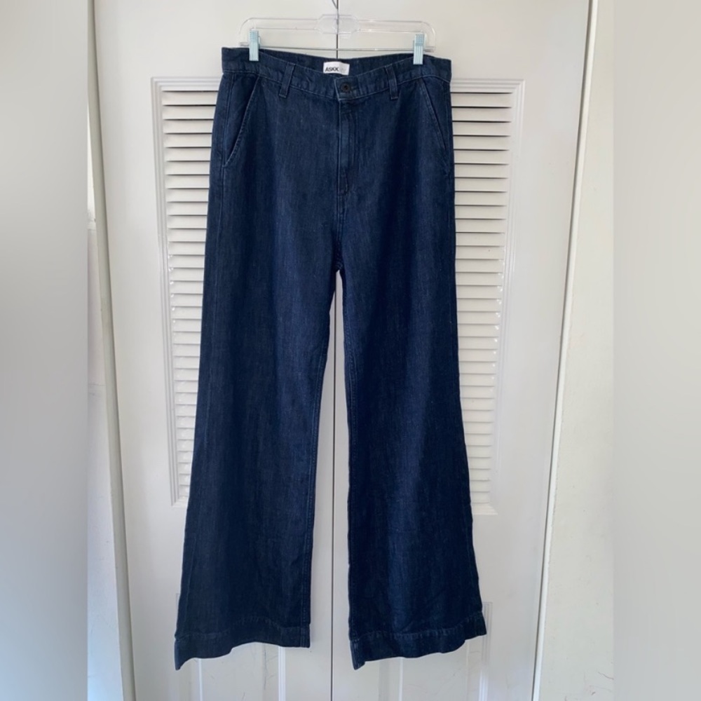 Askk NY Denim Trouser Indigo Linen jeans